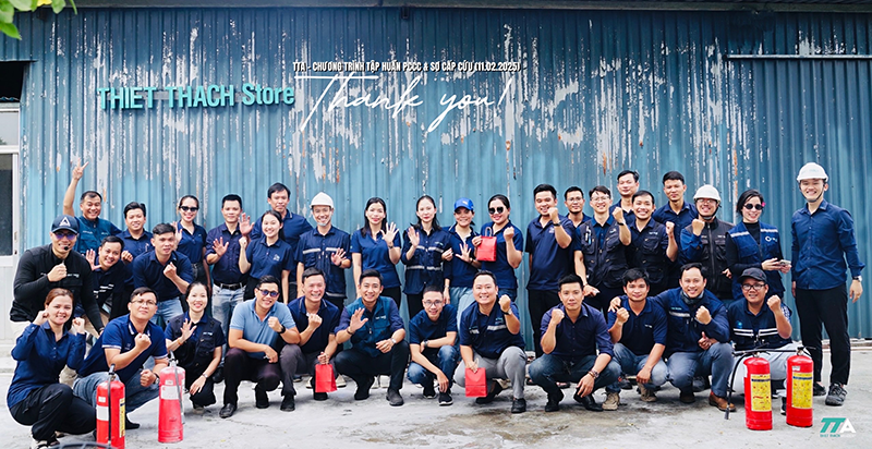 TẬP HUẤN PHÒNG CHÁY CHỮA CHÁY & SƠ CẤP CỨU TẠI XƯỞNG NỘI THẤT CAT NGHI FACTORY