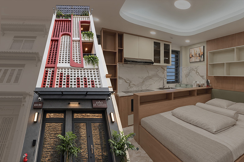 THIẾT KẾ - HOÀN THIỆN - NỘI THẤT CĂN HỘ DỊCH VỤ >300M2, P.BÀN CỜ